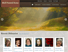 Tablet Screenshot of mollfuneralhome.com